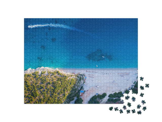 Puzzel 1000 stukjes „Prachtig strand van Gjipe, Zuid-Albanië“