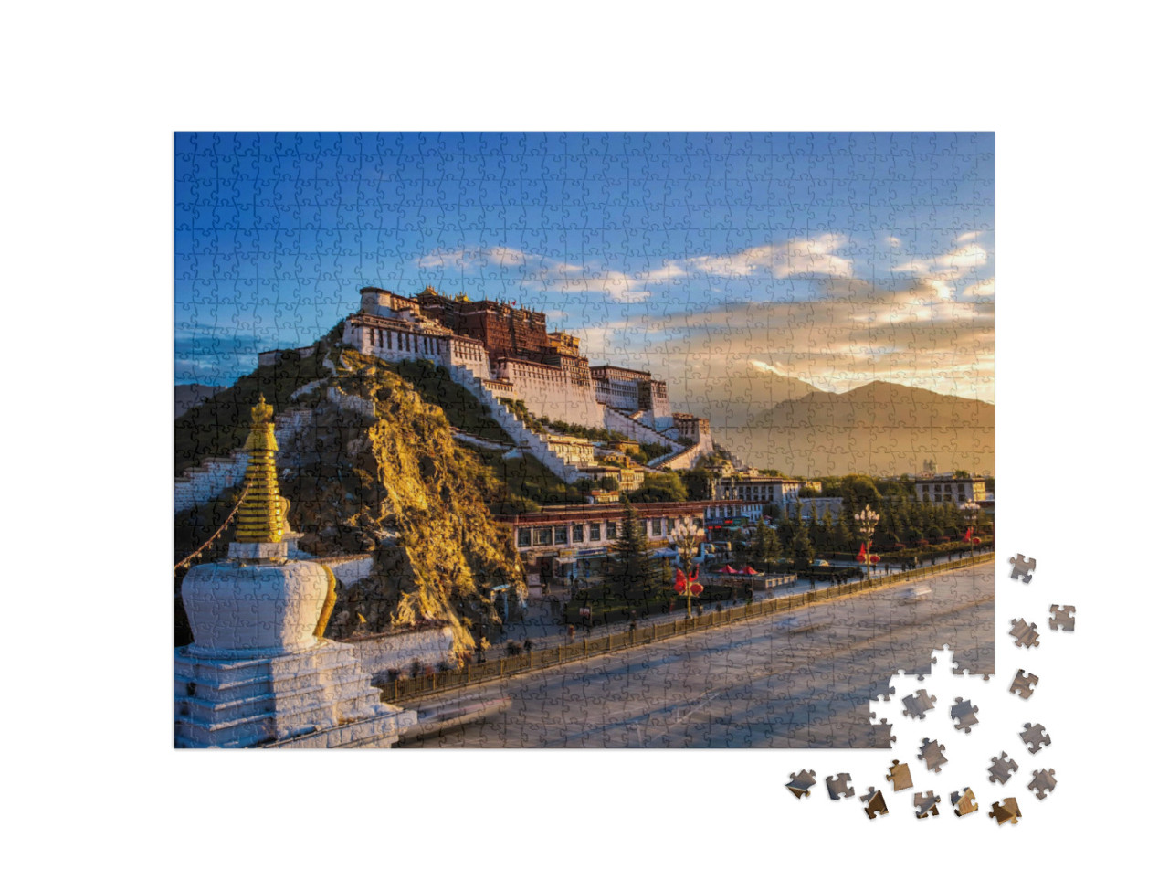 Puzzel 1000 stukjes „Potalapaleis, voormalig paleis van de Dalai Lama“