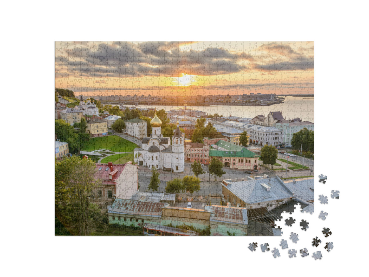 Puzzel 1000 stukjes „Uitzicht op Nizjni Novgorod, Rusland“