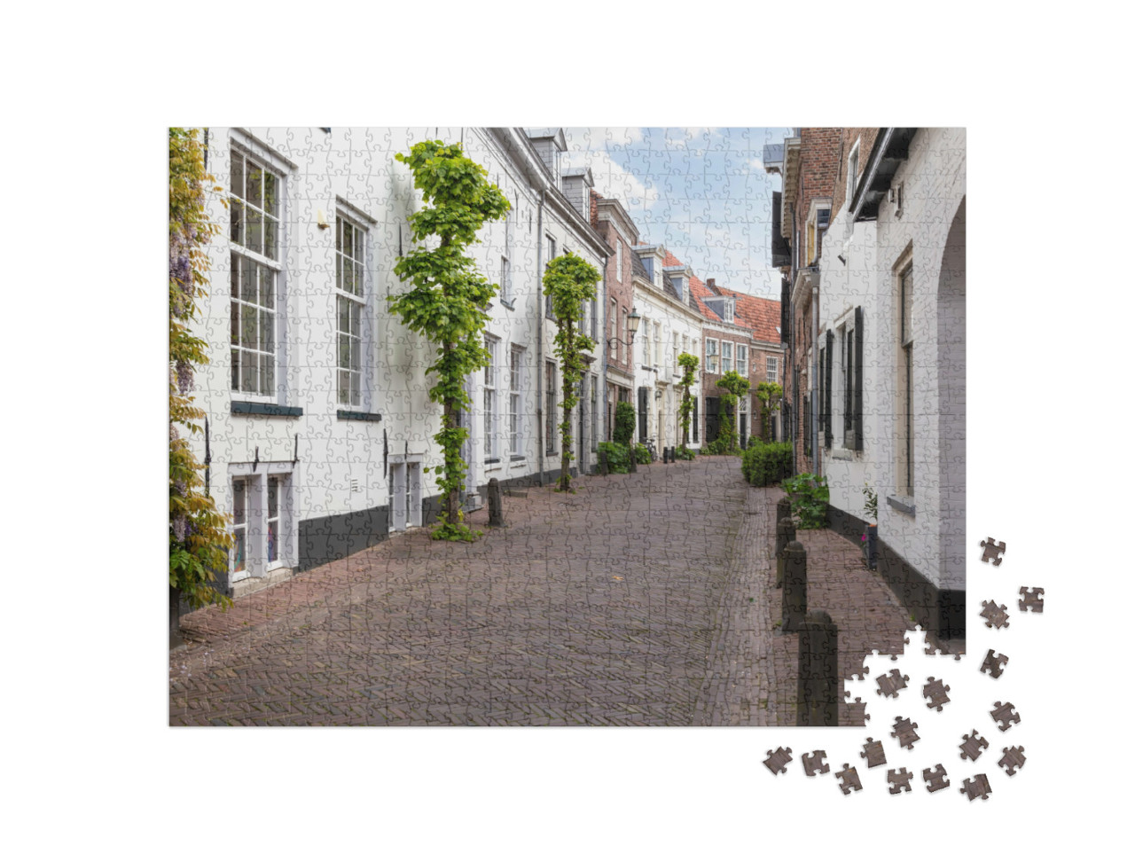 Puzzel 1000 stukjes „Amersfoort met middeleeuwse huizen in het centrum“