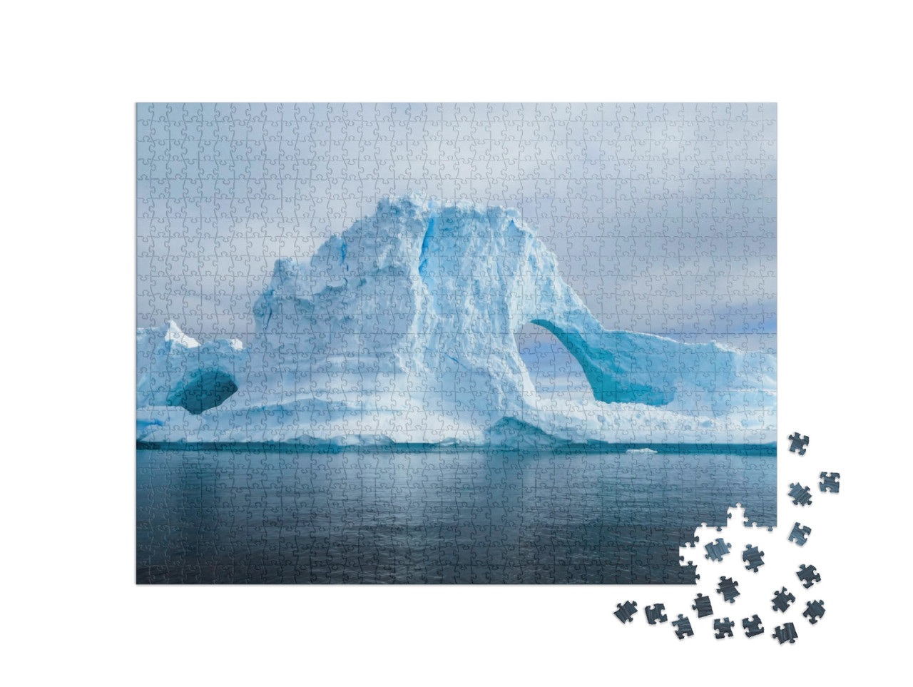 Puzzel 1000 stukjes „Antarctische gletsjers en ijsbergen uit het zuiden van de aarde“