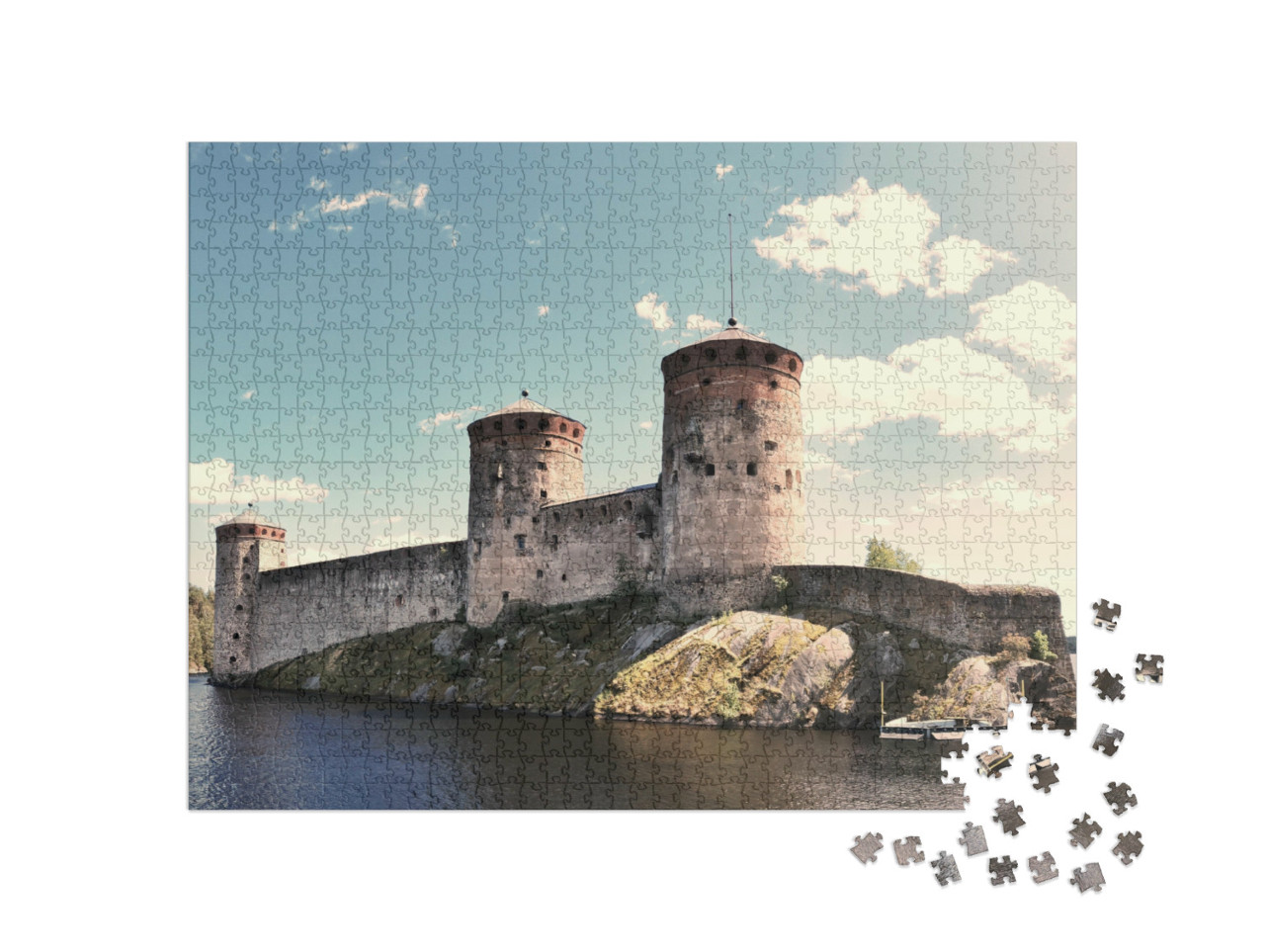 Puzzel 1000 stukjes „Oud middeleeuws kasteel in Savonlinna“