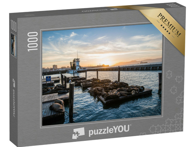 Puzzel 1000 stukjes „Zeeleeuwen bij Pier 39, San Francisco, Californië, VS“