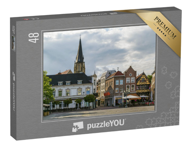 Puzzel 48 stukjes „Uitzicht op het marktplein van Sittard“