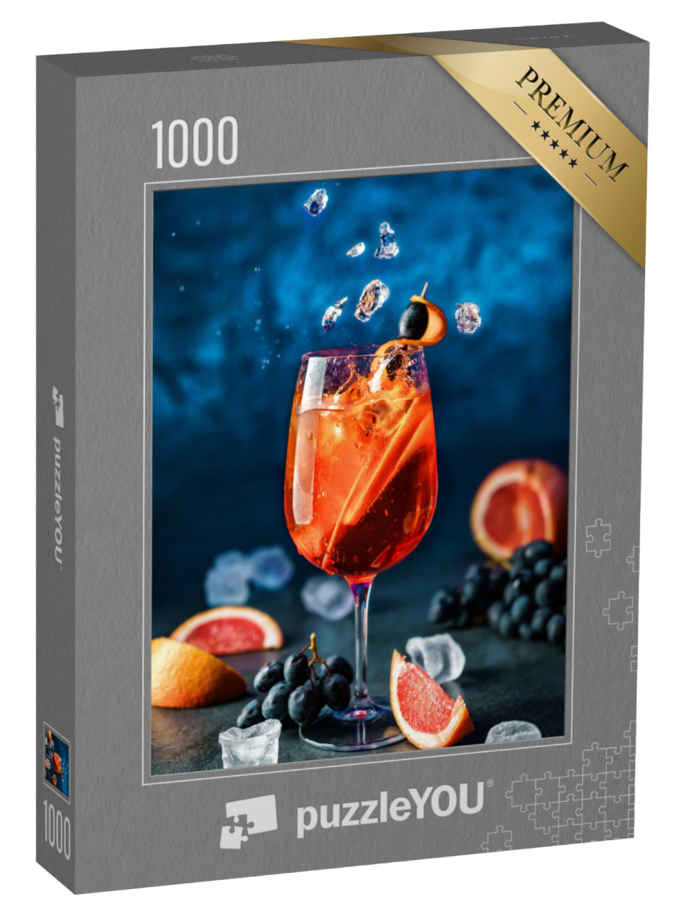 Puzzel 1000 stukjes „Verse grapefruit cocktail op ijs“
