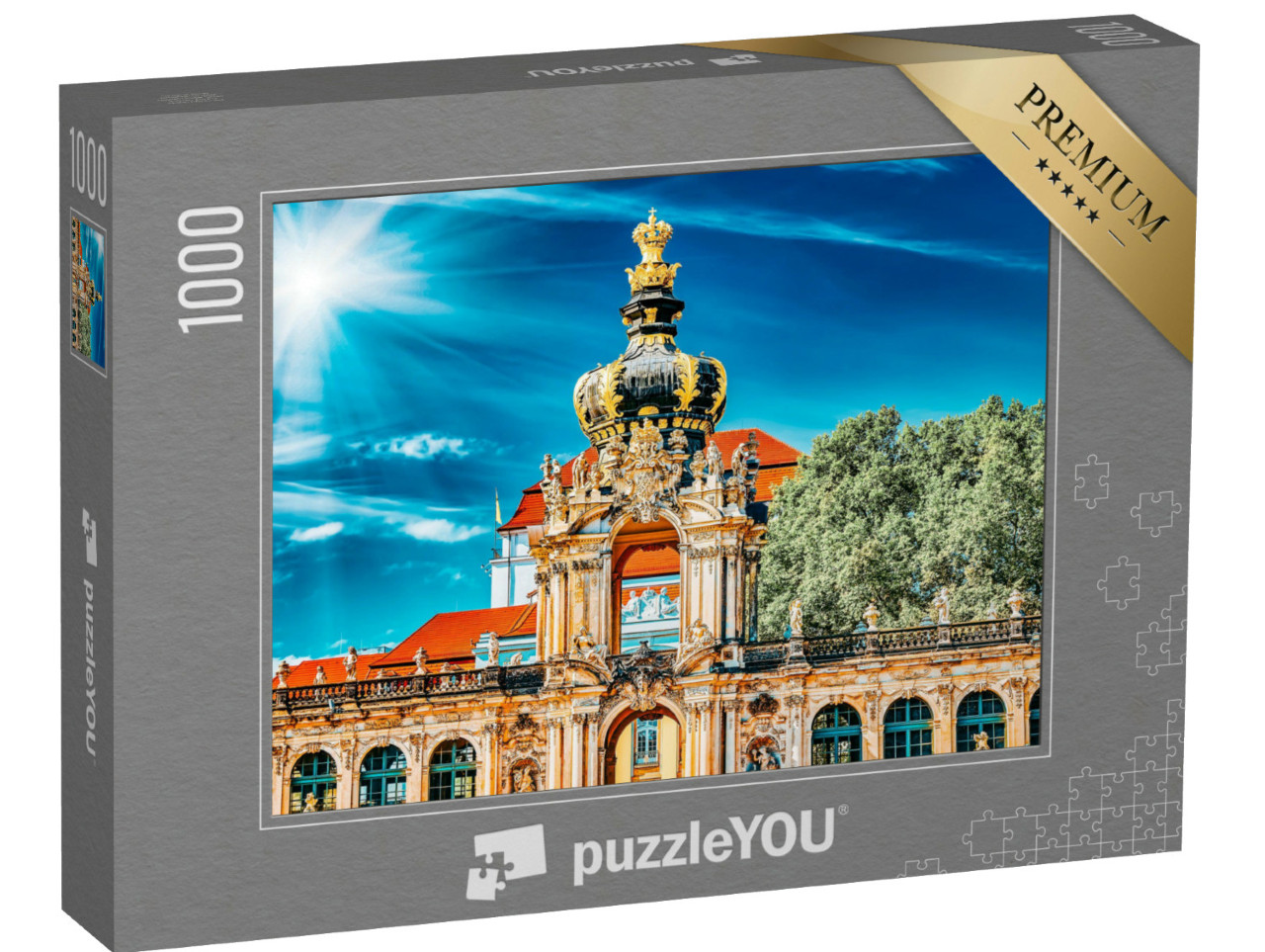 Puzzel 1000 stukjes „Basis van de Kroonpoort, Dresden Zwinger, Saksen, Duitsland“
