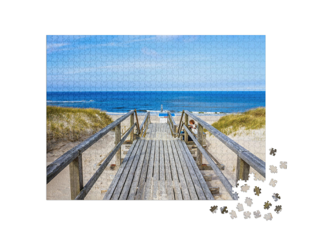 Puzzel 1000 stukjes „De weg naar het strand in Westerland, Sylt“