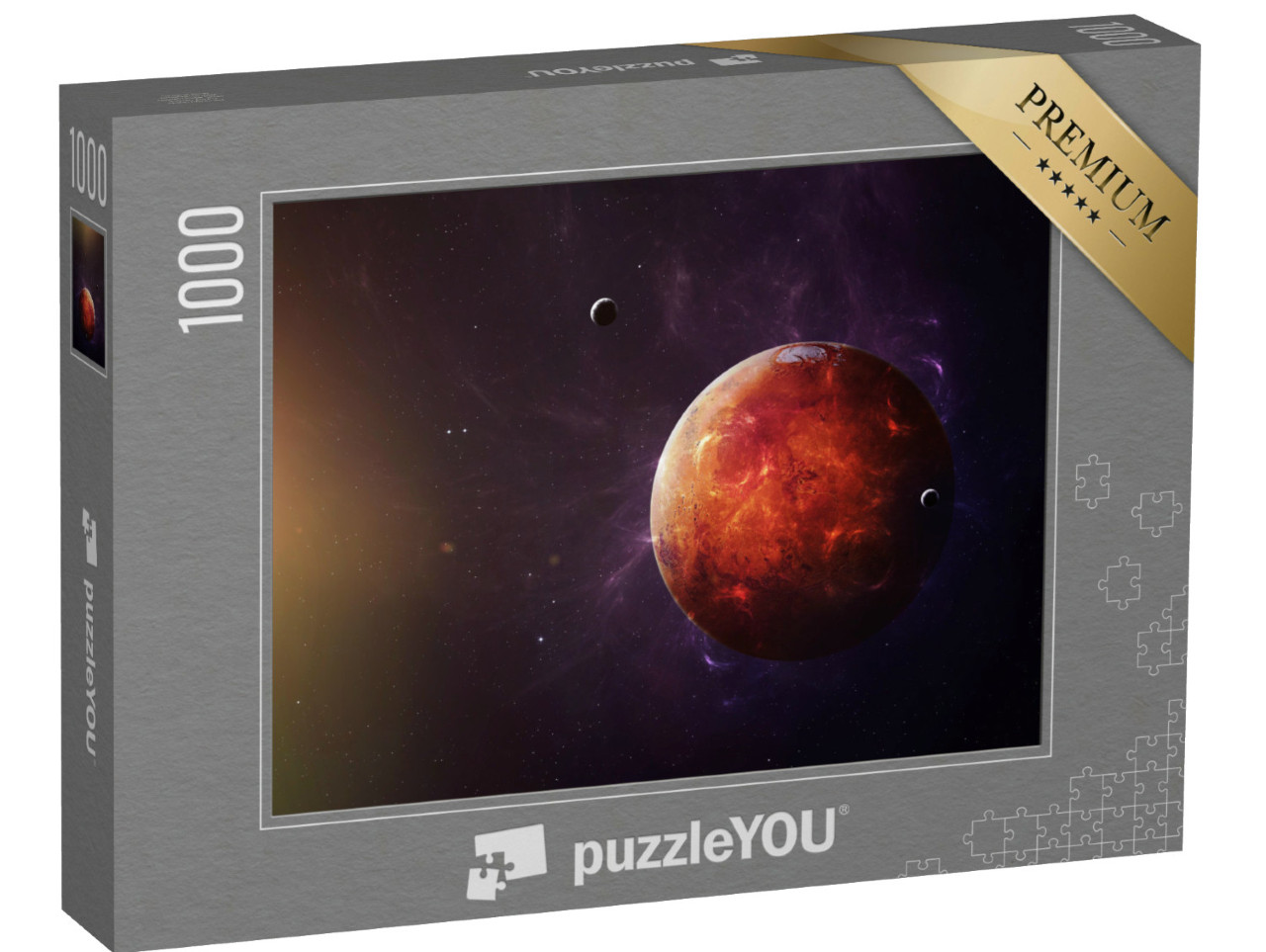 Puzzel 1000 stukjes „Mars, een planeet in de ruimte“