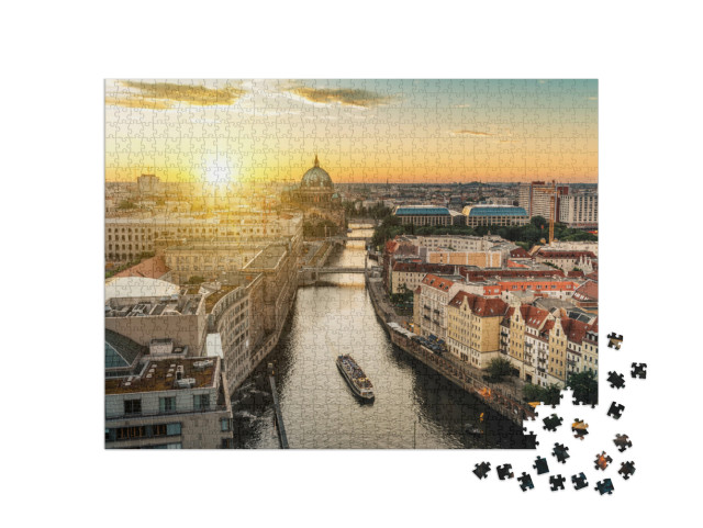 Puzzel 1000 stukjes „Uitzicht over de skyline van Berlijn“