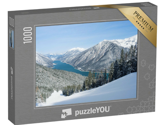 Puzzel 1000 stukjes „Spectaculaire skipiste aan het Achenmeer, Tirol, Oostenrijk“