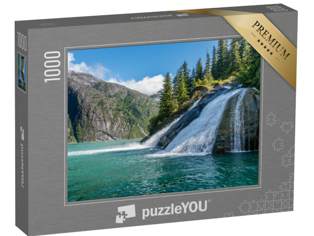 Puzzel 1000 stukjes „Prachtige waterval bij Tracy Arm Fjord in Alaska“