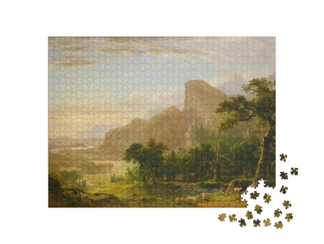 Puzzel 1000 stukjes „Asher Brown Durand - Landschap - Scène uit Thanatopsis“