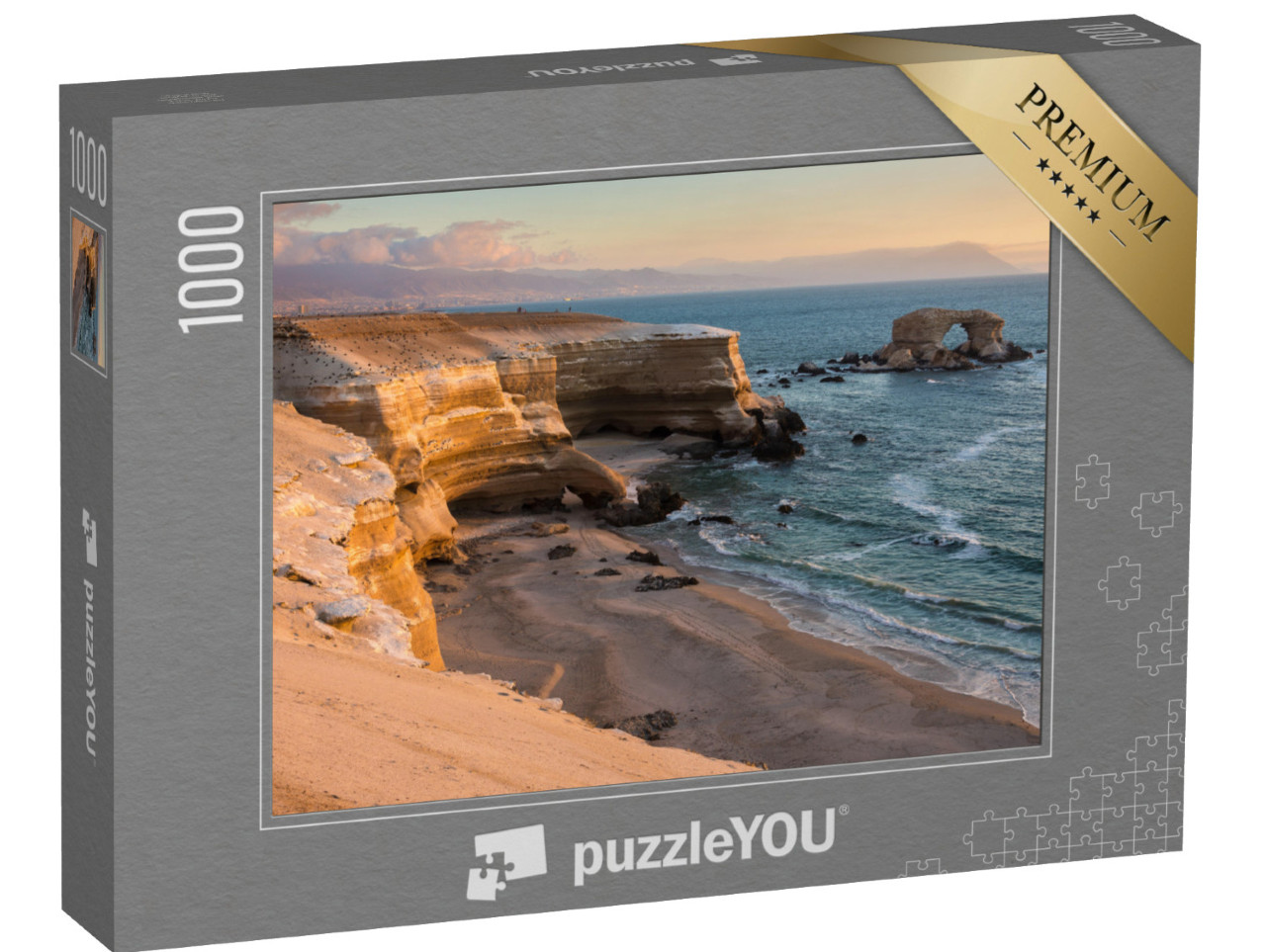 Puzzel 1000 stukjes „La Portada natuurmonument bij zonsondergang, Antofagasta, Chili“