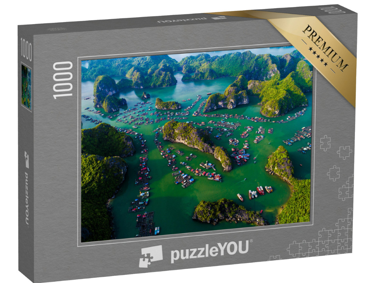 Puzzel 1000 stukjes „Cat Ba eiland van boven, Lan Ha Baai, Hai Phong, Vietnam“