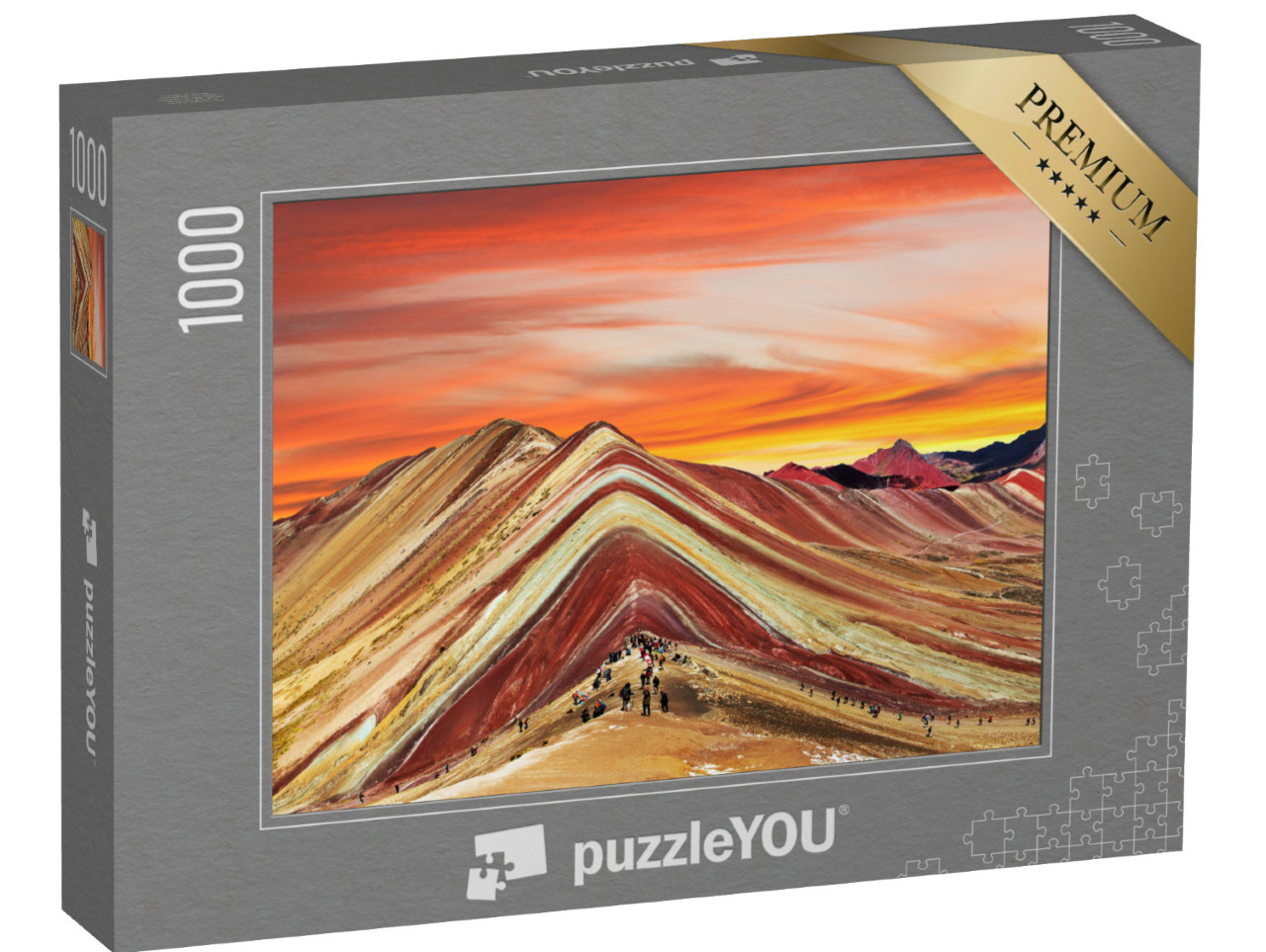 Puzzel 1000 stukjes „Regenboog Bergen in Peru“