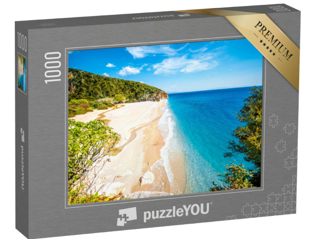 Puzzel 1000 stukjes „Het strand van Gjipe in Albanië“