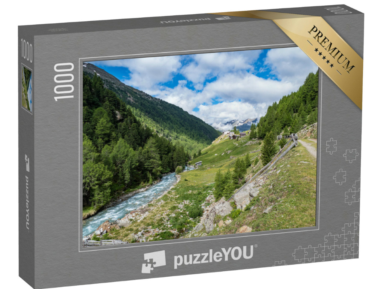 Puzzel 1000 stukjes „Fantastisch mooi zomerlandschap in de Ötztaler Alpen“