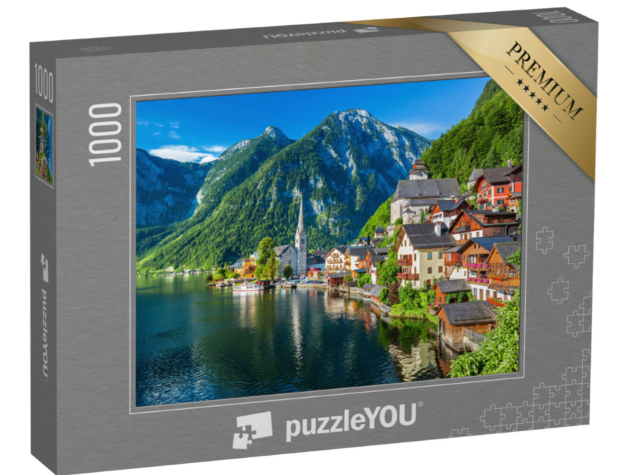 Puzzel 1000 stukjes „Hallstatt, Salzkammergut, Oostenrijk, Alpen“