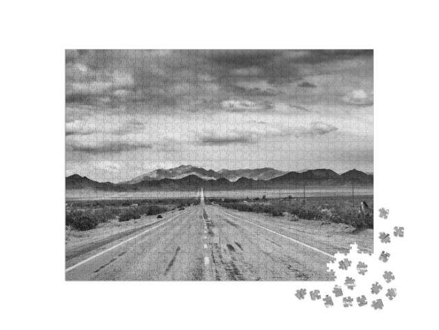 Puzzel 1000 stukjes „Historische Route 66 langs de Mojavewoestijn“