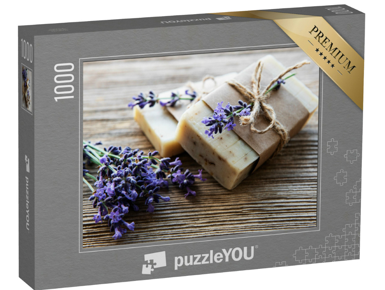 Puzzel 1000 stukjes „Handgemaakte zeep met lavendelbloemen“