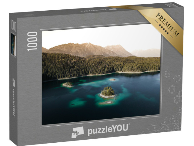 Puzzel 1000 stukjes „Eilanden in de prachtige Eibsee in Beieren, Duitsland“