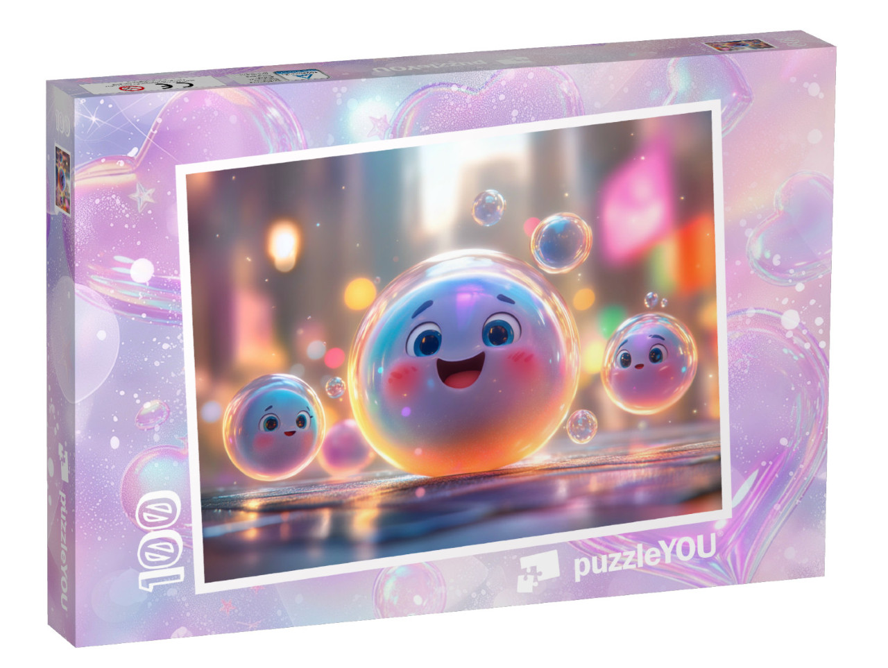 Puzzel 100 stukjes „Door de lente met zeepbellen“