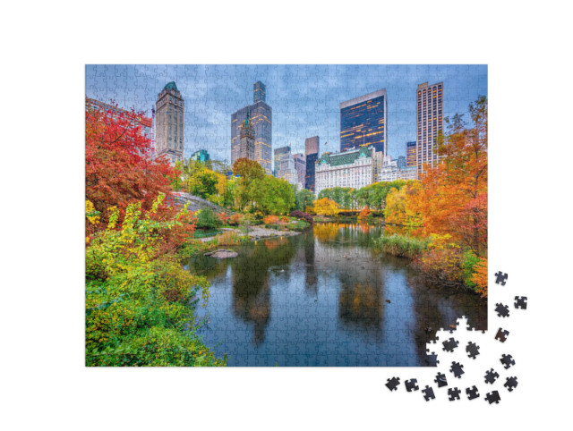 Puzzel 1000 stukjes „Central Park in de herfst, New York City“