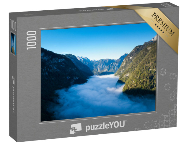 Puzzel 1000 stukjes „Königssee: een prachtig natuurlijk meer, Berchtesgadener Land, Beieren“