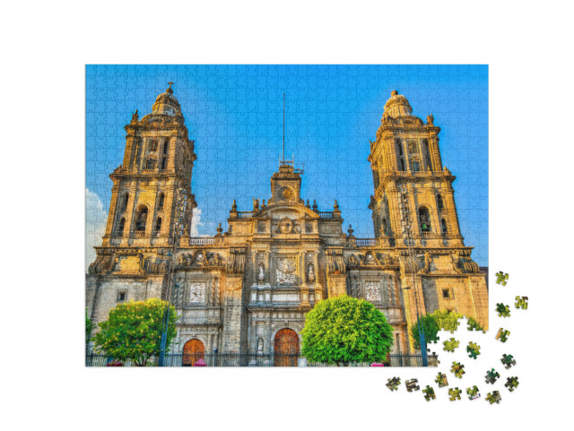 Puzzel 1000 stukjes „De Metropolitan Kathedraal in Mexico-Stad“