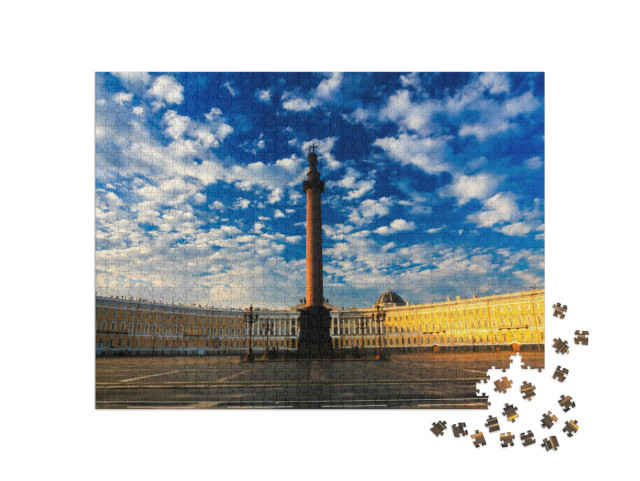 Puzzel 1000 stukjes „Ochtend op het Paleisplein, Sint-Petersburg, Rusland“