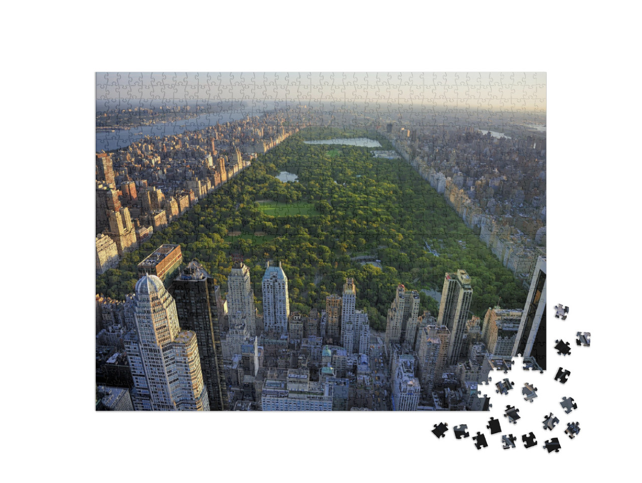 Puzzel 1000 stukjes „Central Park en wolkenkrabbers van Manhattan, New York“