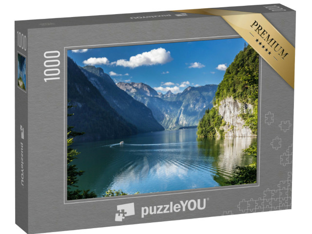 Puzzel 1000 stukjes „Idyllisch alpenmeer: Königssee, Berchtesgaden, Beieren“