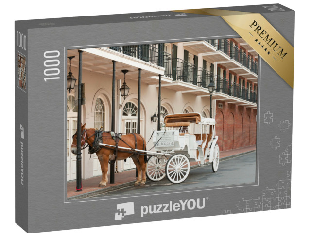 Puzzel 1000 stukjes „Elegante paardenkoets in het French Quarter, New Orleans“