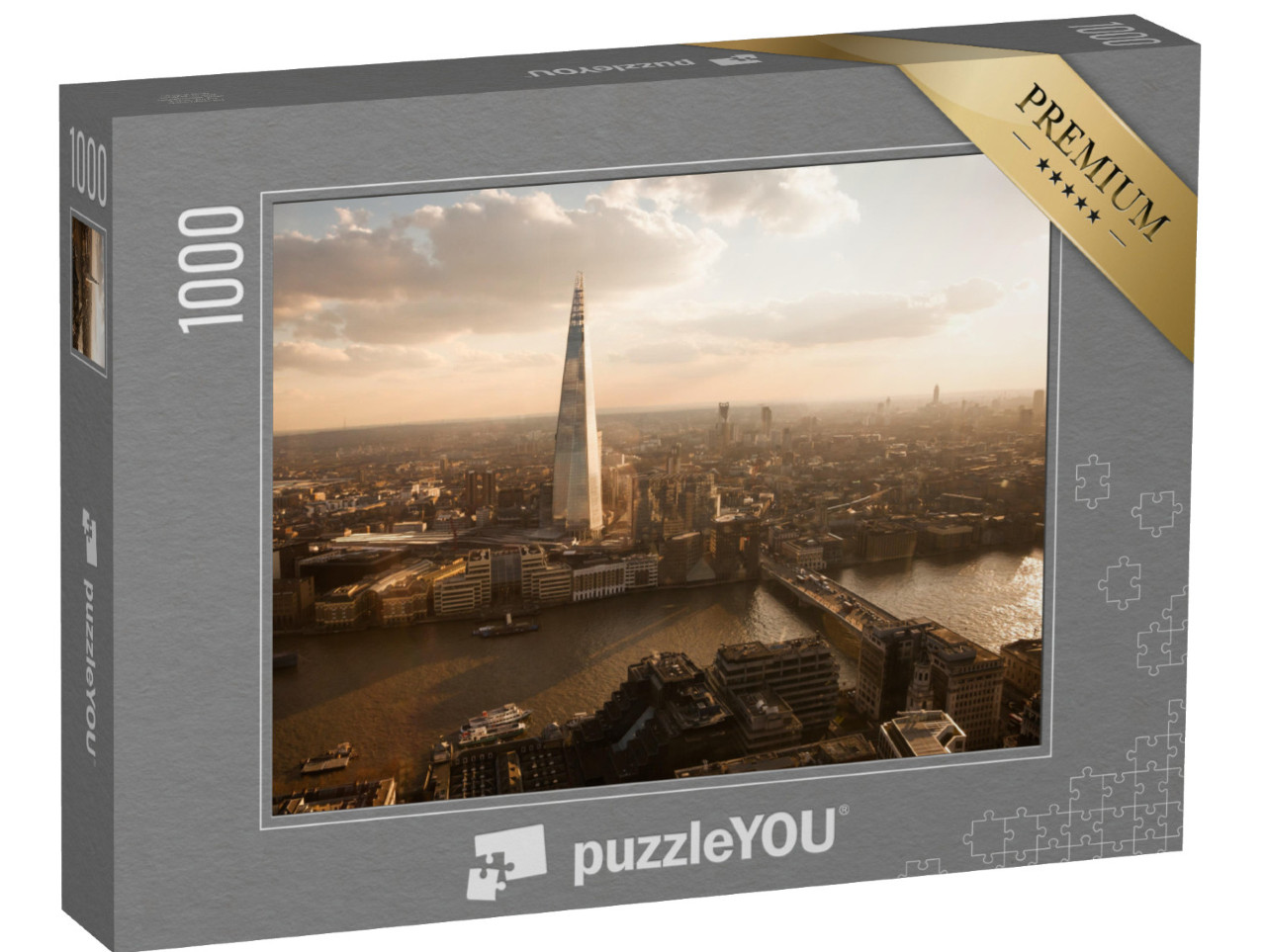 Puzzel 1000 stukjes „Londen skyline The Shard bij zonsondergang“