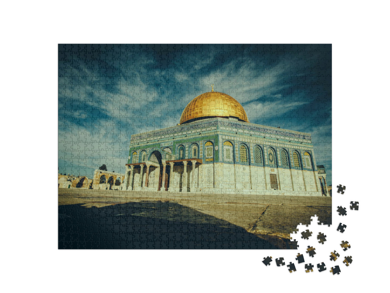 Puzzel 1000 stukjes „De Rotskoepel met zijn gouden koepel, Jeruzalem, Israël“