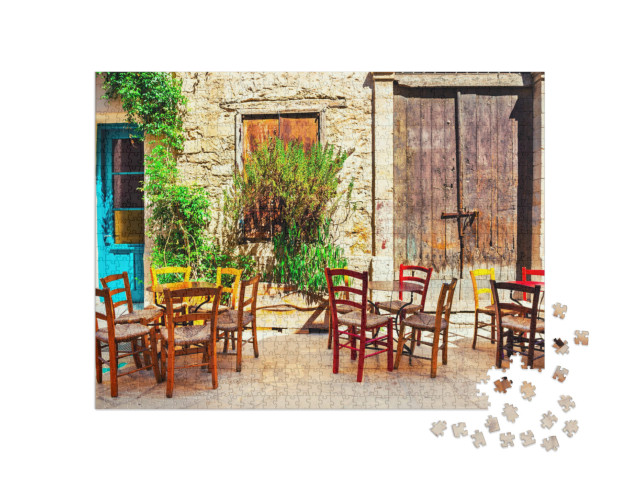 Puzzel 1000 stukjes „Pittoresk café in Limassol, Cyprus“
