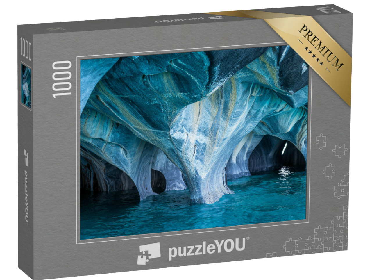 Puzzel 1000 stukjes „Marmeren grotten tussen Argentinië en Chili“