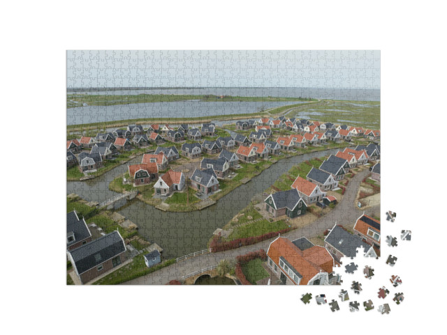 Puzzel 1000 stukjes „Bungalowpark Poort van Amsterdam aan het Markermeer“