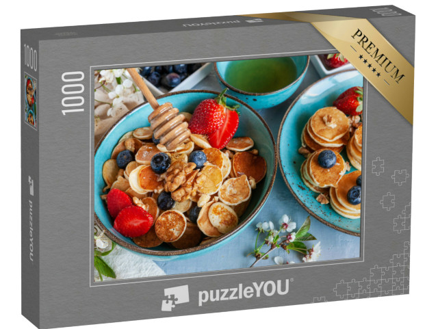 Puzzel 1000 stukjes „Poffertjes, kleine Nederlandse pannenkoeken“