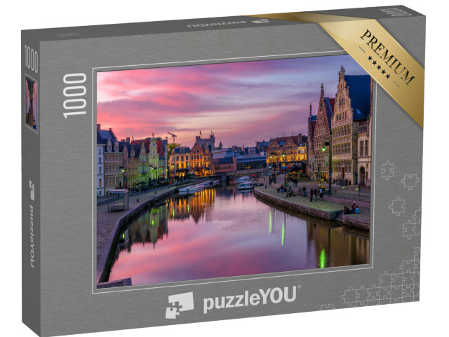 Puzzel 1000 stukjes „Historisch stadscentrum van Gent, België“