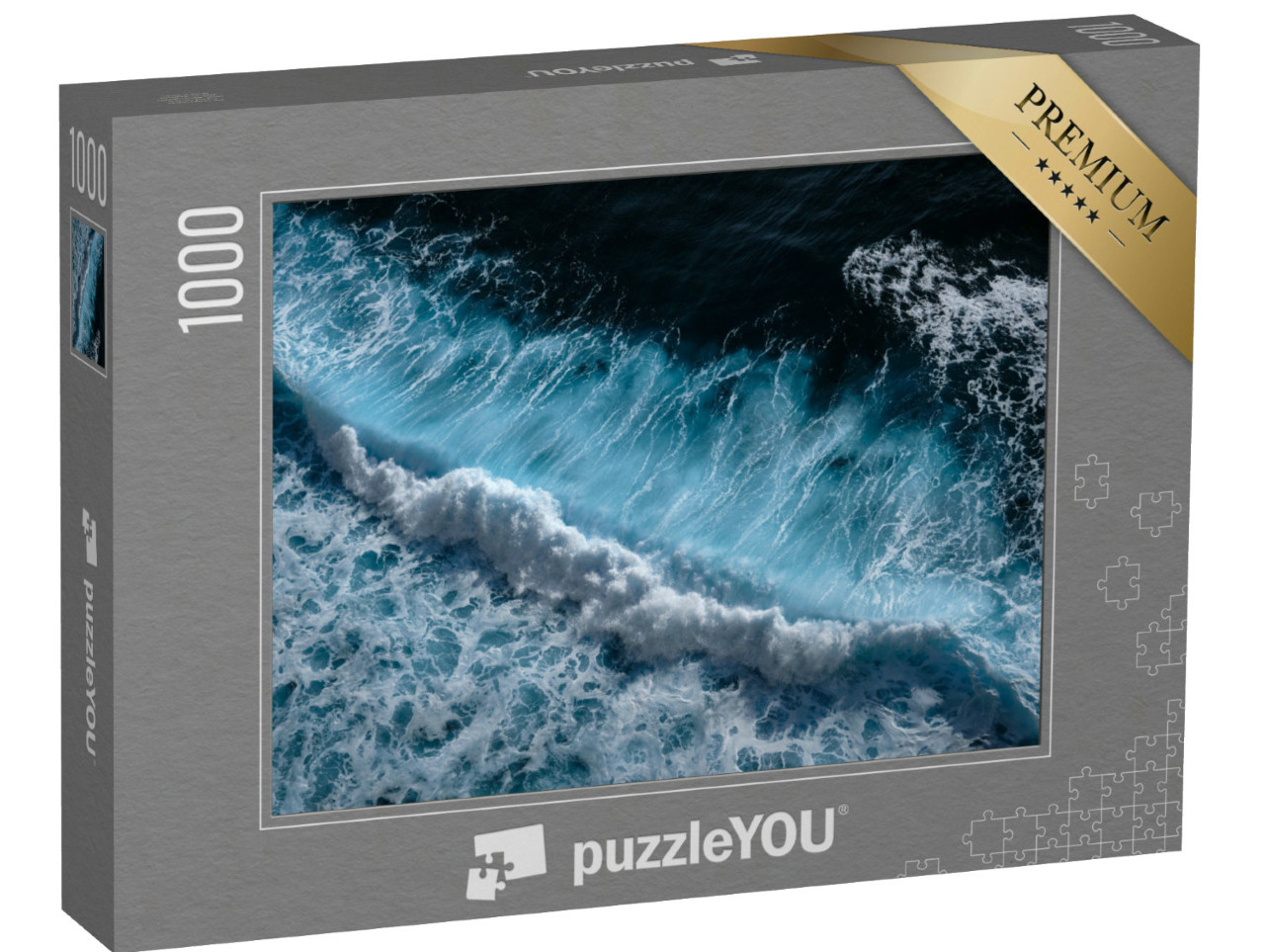 Puzzel 1000 stukjes „Golven in het blauwe, heldere zeewater van de oceaan“