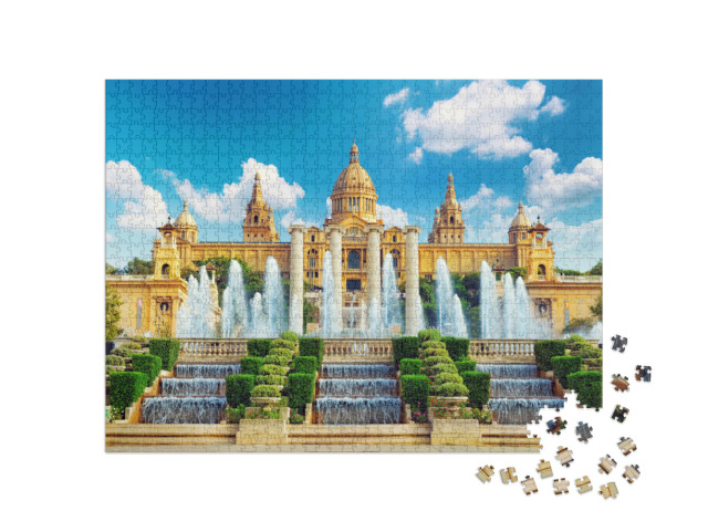Puzzel 1000 stukjes „Nationaal Museum in Barcelona, Spanje“