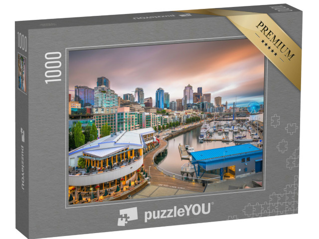 Puzzel 1000 stukjes „Schemering in Seattle, Washington, Verenigde Staten“