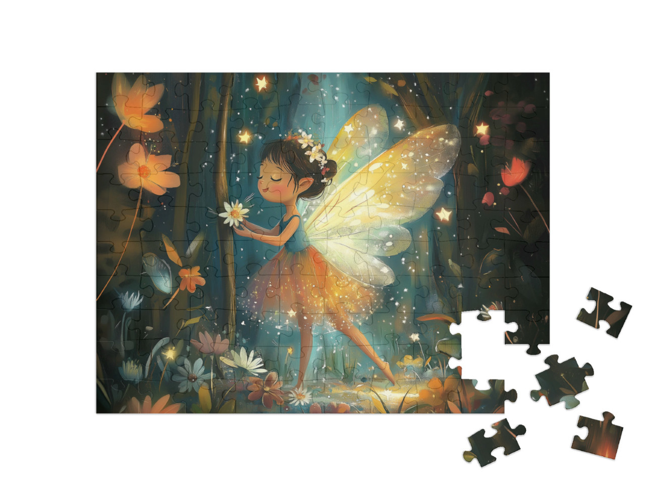Puzzel 100 stukjes „Het fonkelende feeënrijk“