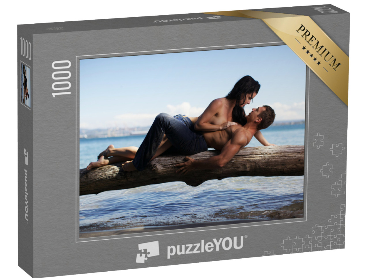 Puzzel 1000 stukjes „Sexy: Een stel op het strand“