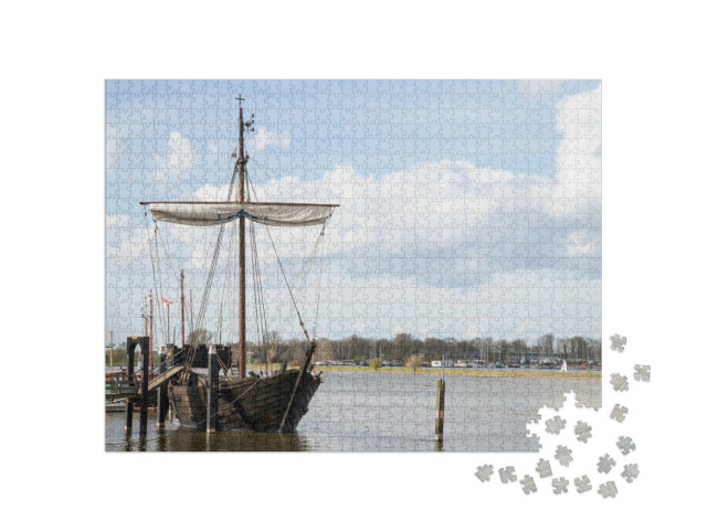 Puzzel 1000 stukjes „Kamper Kogge aan de IJssel bij Kampen in Overijssel“