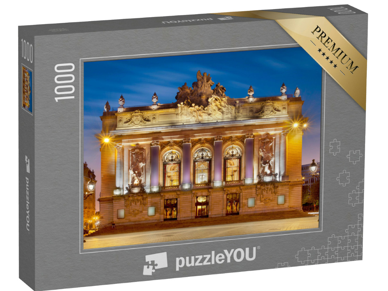 Puzzel 1000 stukjes „Gedetailleerde weergave van de grand opera van Lille in Noord-Frankrijk“
