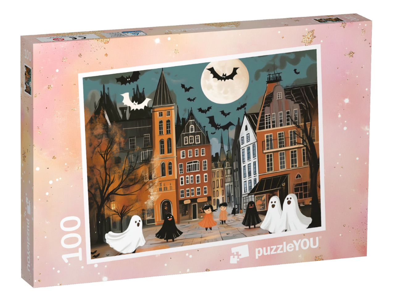 Puzzel 100 stukjes „Griezelige spooknacht“