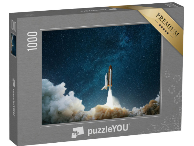 Puzzel 1000 stukjes „Een raket lanceert de ruimte in“