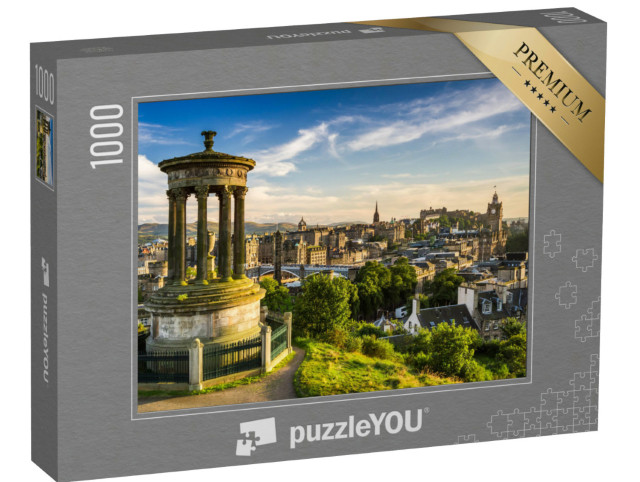 Puzzel 1000 stukjes „Prachtig uitzicht op de stad Edinburgh, Schotland“